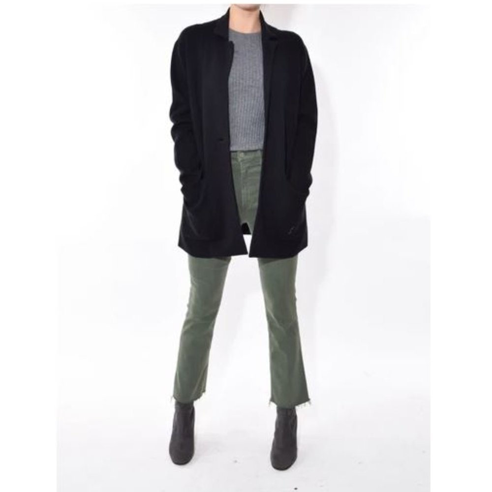 Alex Mill Sweater Blazer in Black. Size L